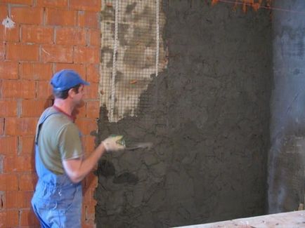 подготовка тухлена стена мазилка повърхност Technology, грундиране, разтвор покритие