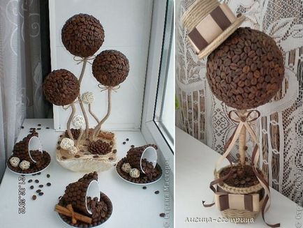Topiary кафе снимка с ръцете си, кафе дърво майсторски клас как да се направи стъпка по стъпка