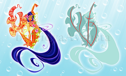 Урок рисуване русалки в стила на Winx (рисуване урок по русалка стил Winx) Урок рисуване русалки в стила на Winx