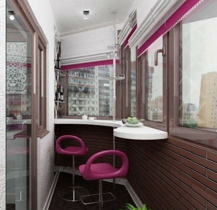 Изборът на дизайн балкон, фото примери за интериора цветове за красиви тераси, и