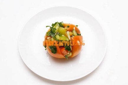 Зелени домати със зеленчуци - рецепта зимния снимка без стерилизация