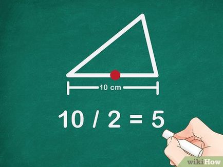 Как да намерите центъра на правоъгълен триъгълник