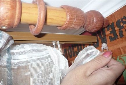Как да шият завеса лента върху тюл