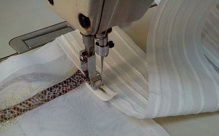Как да шият завеса лента върху тюл