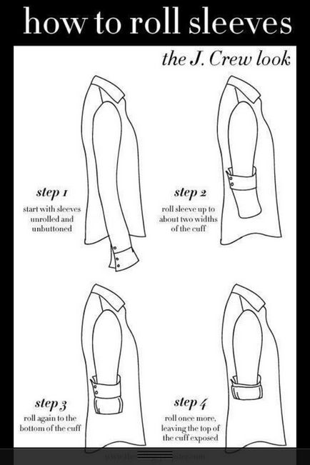 Как да запретнат ръкави в ризи