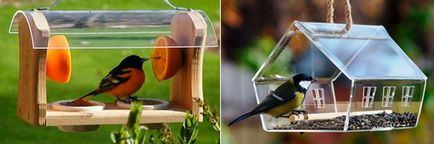 Осъществяване хранилки за птици със собствените си ръце