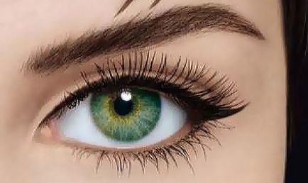 Грим за зелени очи кафяви коси жените