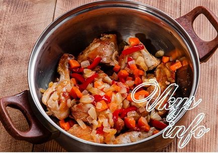 Chakhokhbili пиле грузински рецепта с стъпка по стъпка снимки