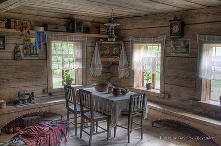 Рустик дървени къщи интериор