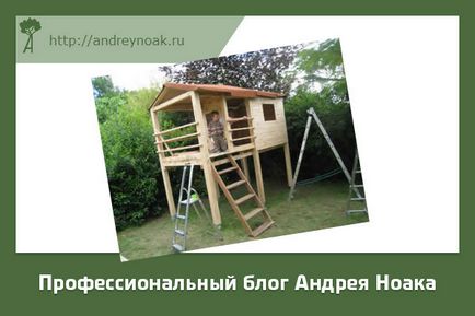Детска къща от дърво с ръцете си, а строителните чертежи