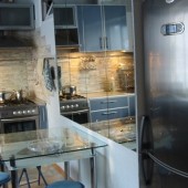 Проектиране на малка кухня в кухнята Хрушчов, ремонтира училище ремонт собствените си ръце