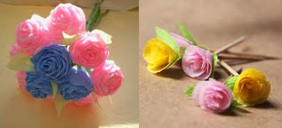 Креп хартия за цветя, Цвети-svoimi-rukami-МК