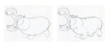 Как да се направи хипопотам с молив, постепенно, за деца