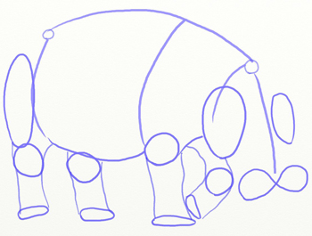 Как да се направи хипопотам картина хипопотам на етапи