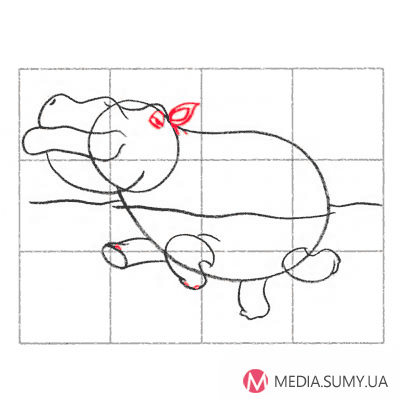 Как да се направи карикатура хипопотам молив