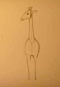 Как да се направи жираф, една проста стъпка по стъпка рисунка, моето бебе