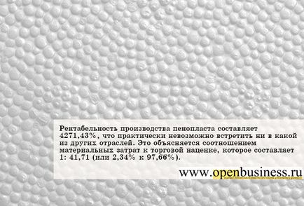 Как за стартиране на бизнес за производство на стиропор