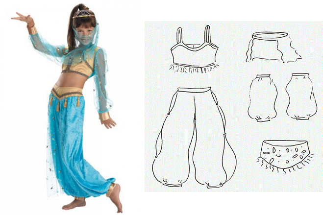 Как да шият костюм за повечето от ориенталски танци - първото училище въртележка