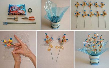 Как да си направим букет от бонбони със собствените си ръце майсторски клас за начинаещи