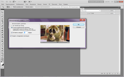 Как SIFCO в Photoshop създаване на GIF-анимация от видео, бяла прозорци