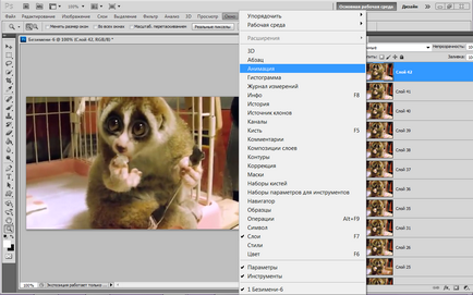 Как SIFCO в Photoshop създаване на GIF-анимация от видео, бяла прозорци