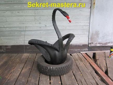 Как да си направим лебед от верига гума