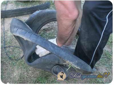 Как да си направим лебед от гумата с ръце снимка