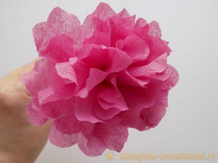 Как да си направим красиво цвете на хартиени салфетки, майсторски клас със собствените си ръце