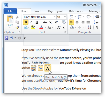 Как да премахна хипервръзка от Microsoft Word документ