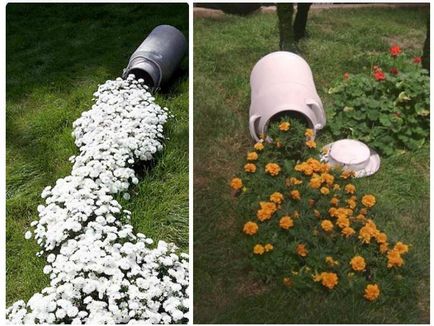 Как да украсят крайградски район с цветя - снимки с описание