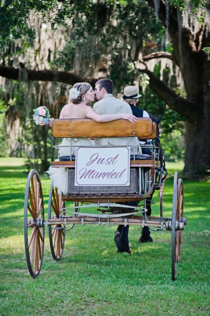 Конен отбор - романтичен изглед на сватбеното шествие