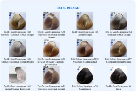 боядисване на коса Естел Deluxe (ЕСТЕЛ лукс)