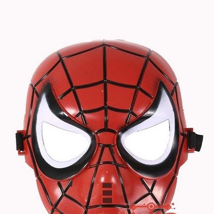 Spider Man прикрие собствените си ръце, Спайдърмен - маска и китката, изработени от филц за Нова година