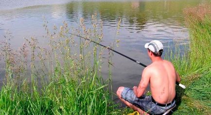 По това догонване голям шаран риболов шаран плувка прът в езерото, или как да се направи бебе