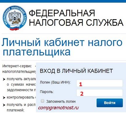 Плащането на данъци чрез Интернет на сайта на Федералната данъчна служба