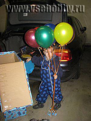Подарък с балони идея