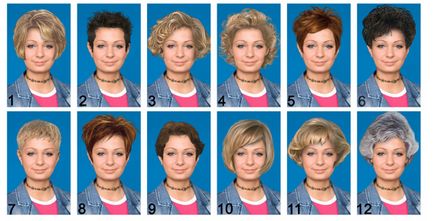 Избор на цвят на косата онлайн снимки (цвят на косата онлайн) Избор на цвят на косата, снимки онлайн