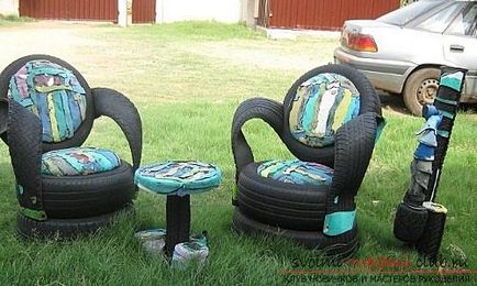 Изделия от гуми, статии от гумите с ръцете си, как да се направи лебед от стара гума се отклонява навън
