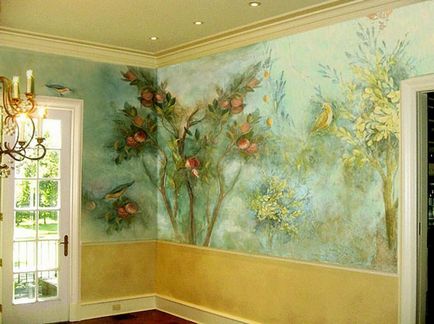 Рисунки по стените с акрилна боя