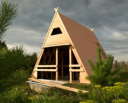 Garden къща със собствените си ръце с веранда на дървени конструкции табло селска къща