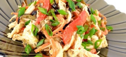 Патладжан салата - рецепти с домати, чесън, тиквички, корейски за зимата