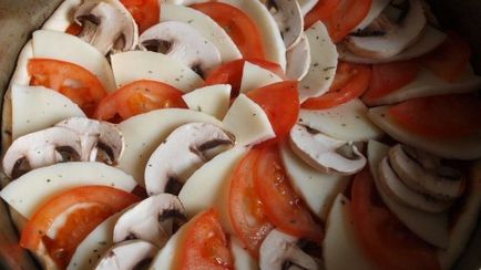 Сирене за пица с гъби и домати (пица) Сирене за пица с гъби и домати