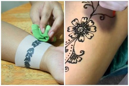 Татуировка ruchkoy- процеса на създаване писалка татуировка гел