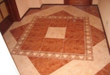 Полагане на плочки върху диагонала на пода, като мястото и сложи диамант конфигурация, етаж оформление, фото