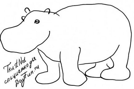 уроци по живопис - как да се направи хипопотам молив
