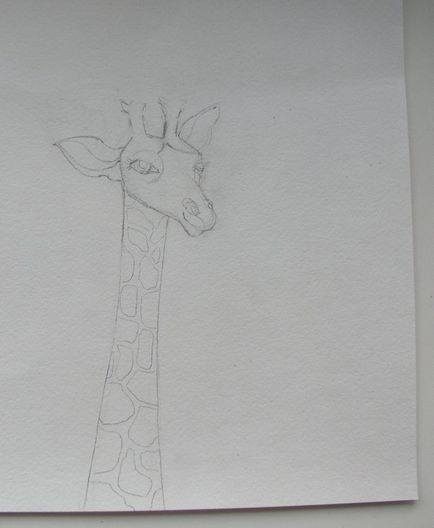 Инструкция за това как да се направи жираф акварелни етапи