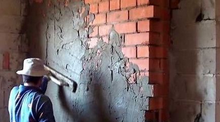 Видео мазилка стени без маяци
