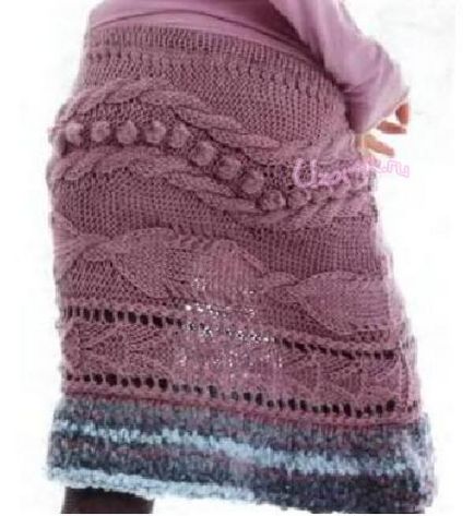 Свободно плетене схема - плетена пола