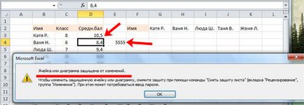 Защита на клетки в Excel от промяната, редактиране и въвеждане на неверни данни