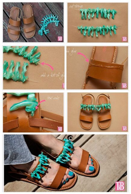 Как да украсят сандали